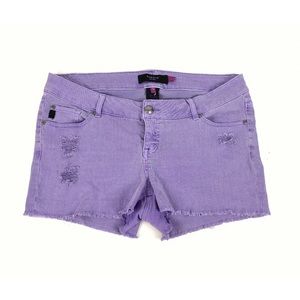 Womens Torrid Distressed Denim Frayed Shorts